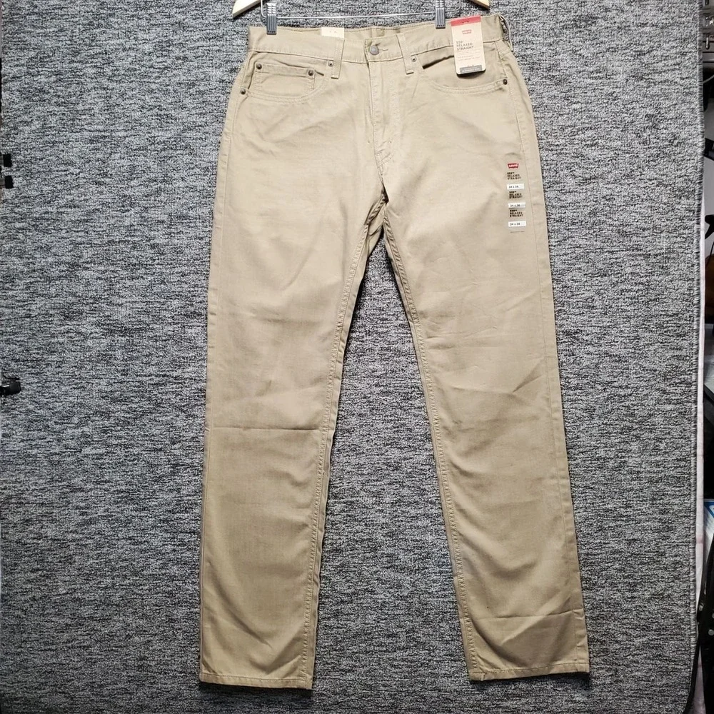 Levis 559 Relaxed Straight Jeans Mens 34x36 NWT Khaki Tan 100% Cotton Pants New